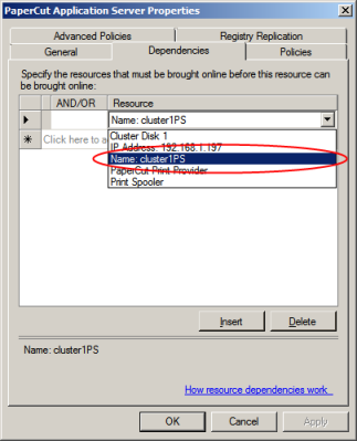 PaperCut dependencies configuration