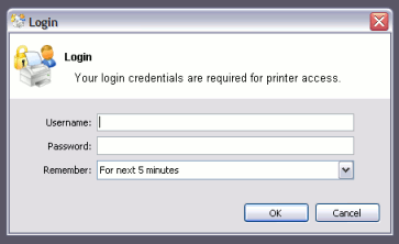 PaperCut MF client requesting for authentication (Sorry: Windows screen-shot!)