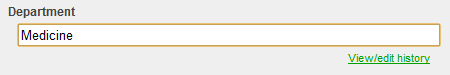 View/edit department history link on User Details page